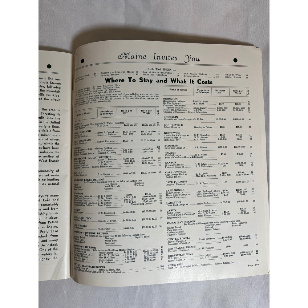Vintage Maine Invites You Sixth Edition Travel Guide Booklet Fold Out Map Ripley - Picture 6 of 8